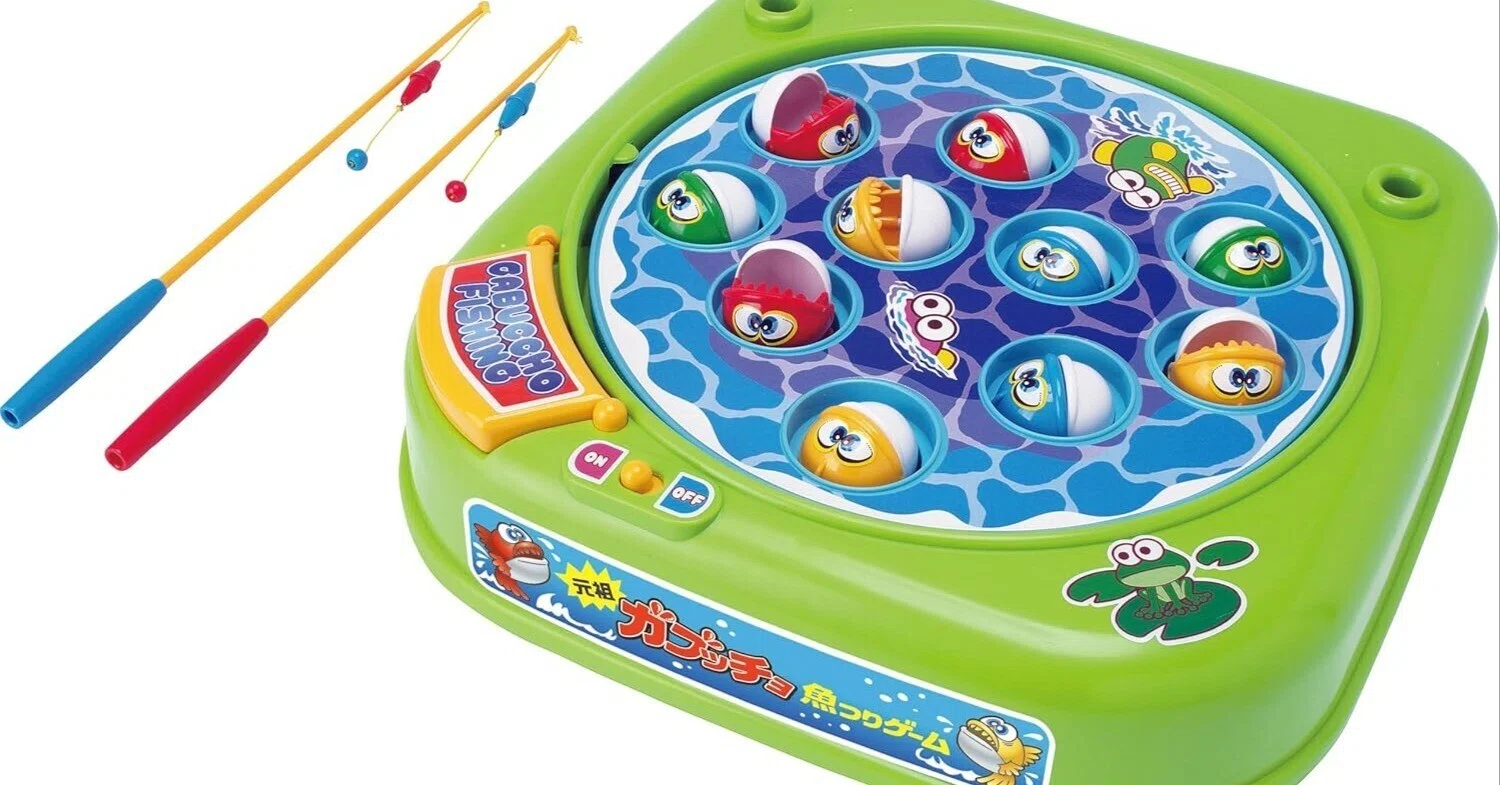昭和おもちゃ復刻】 元祖ガブッチョ魚つりゲーム －また夢中になって