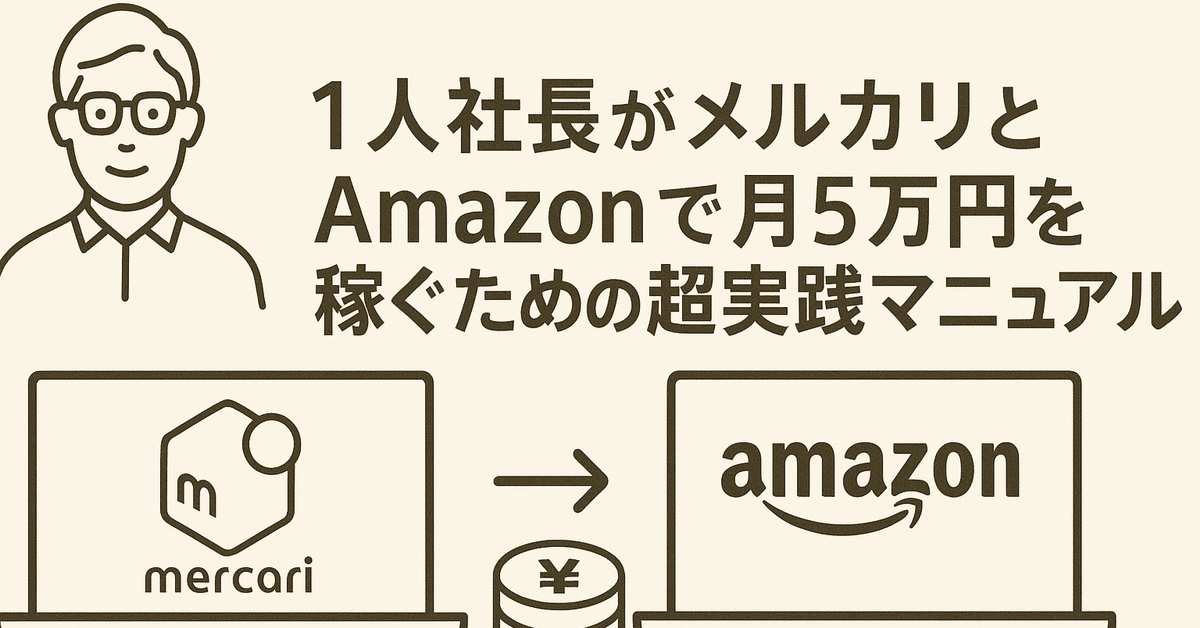1人社長がメルカリとAmazonで月5万円を稼ぐための超実践