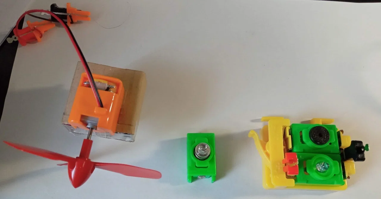I tried operating science teaching materials like LEDs and motors with ...