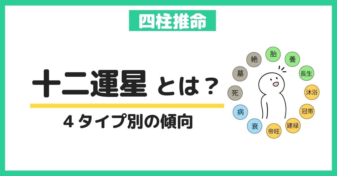 四柱推命】十二運星とは？4タイプでわかる性格とエネルギーの流れ