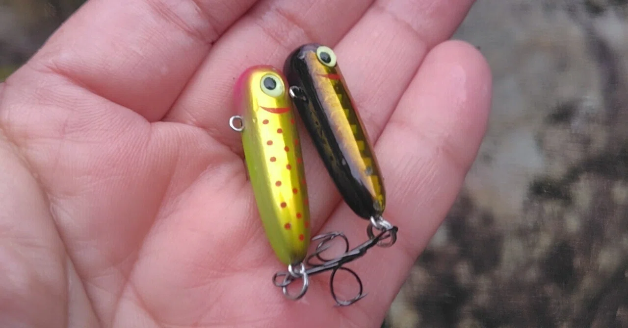 A day of catching lunch in a mountain stream with snowmelt using a 398 ...