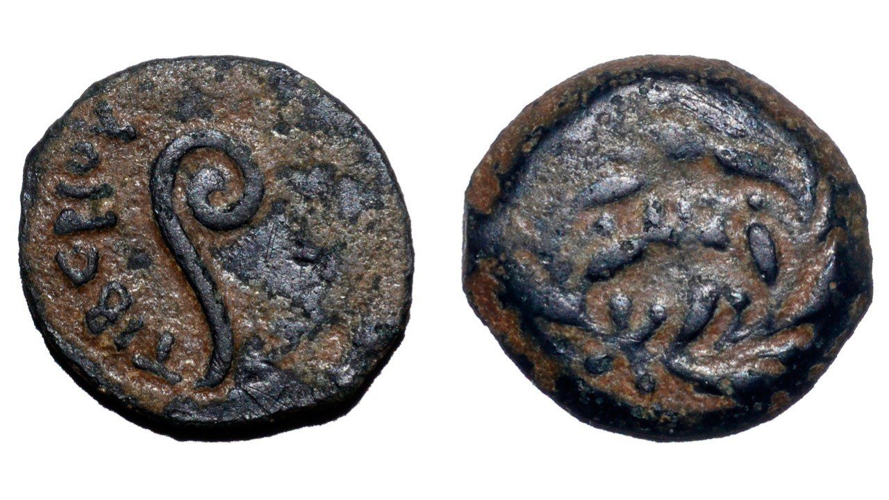 TKC133 ポンテオ・ピラト（ユダヤ属州 総督） プルタ銅貨 TKC133