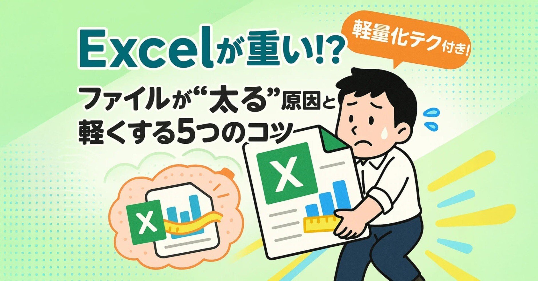 Excelが重い！ファイルが“太る”理由と軽量化テクニック5選｜中古パソコン屋のナベキンファクトリー