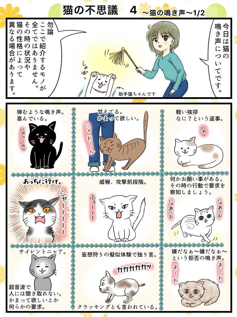猫の不思議 4 猫の鳴き声 めこたん 漫画 イラスト Note