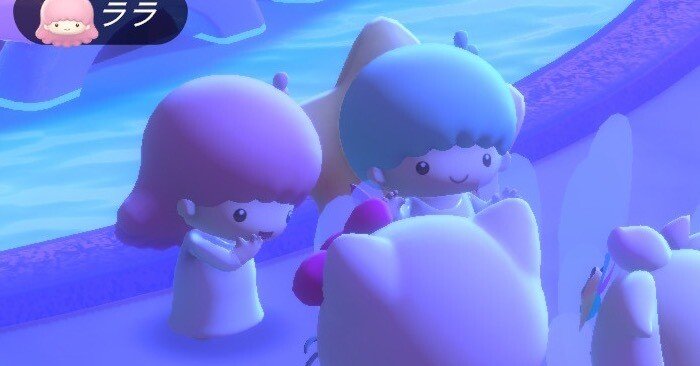HelloKitty Island Adventure』⑥🩵🩷キキララに会った｜いぬちゃん