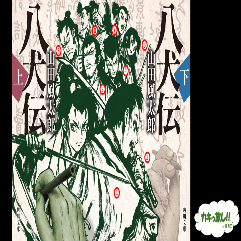 0588.八犬士イラスト｜柳 秀三