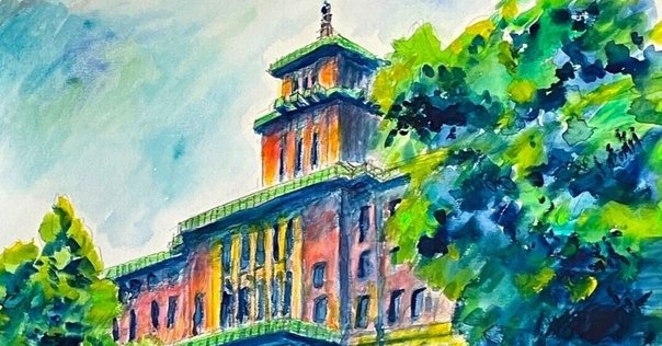 水彩画　「青色のデッサンの裸婦」 裸婦デッサン #デッサン #クロッキー #裸婦 #美人画 #鉛筆画