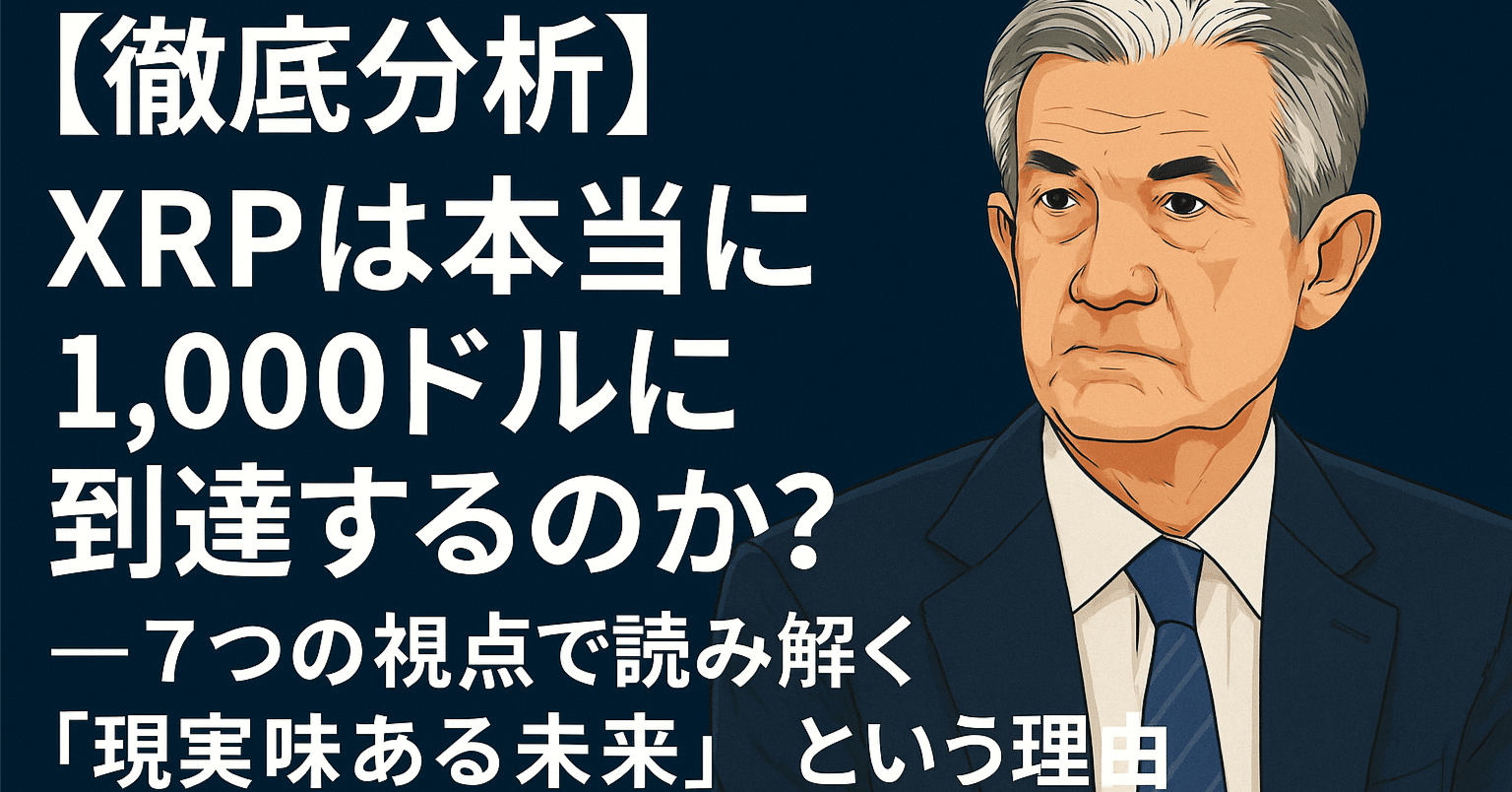 徹底分析】XRPは本当に1,000ドルに到達するのか？──7つの視点で読み解く「現実味ある未来」｜光本貴一｜XRP / Ripple