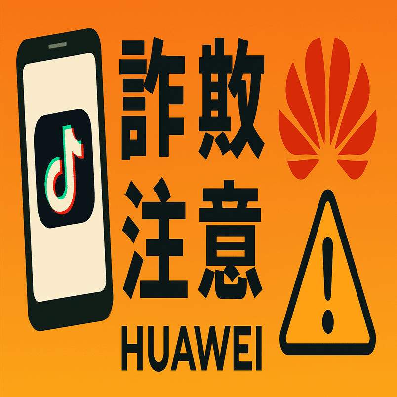 HUAWEIでも良かったら宜しくお願いします。 PR案件詐欺】 シニアインフルエンサー きょうかのばあばのTikTokに届い