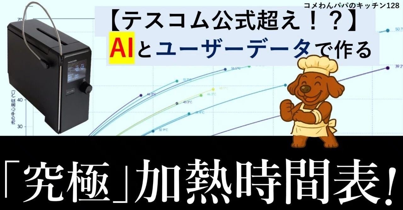 Gemini と遊ぶ③：TESCOM芯温スマートクッカーの加熱時間予測にGemini