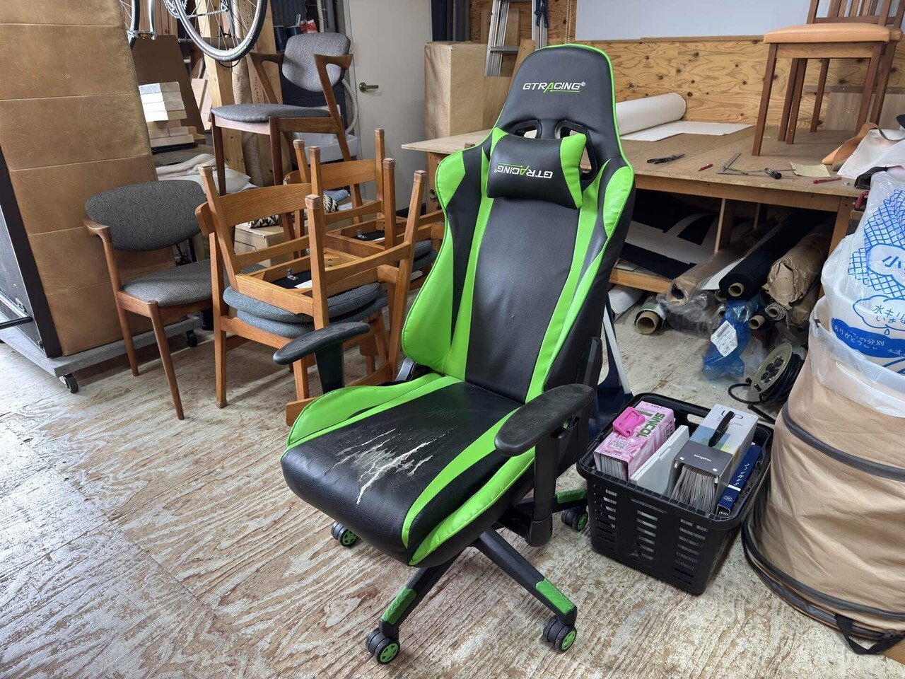 ビフォーアフターシリーズ#018 ゲーミングチェア座面張り替え｜アマノ