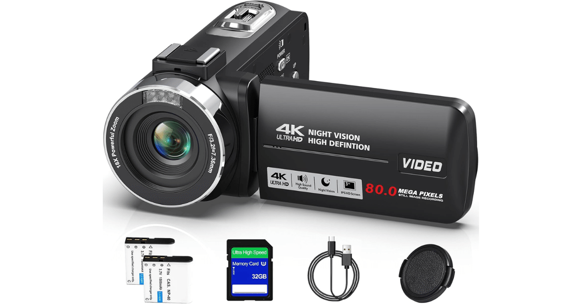 ビデオカメラ 4K YouTubeカメラ4800万画素WIFI 外付けマイク
