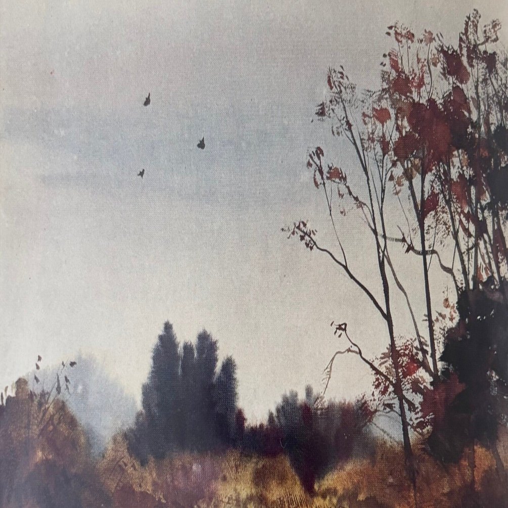 悳俊彦 冬の水郷 F8号 油彩絵画 悳俊彦冬の水郷F8号油彩絵画