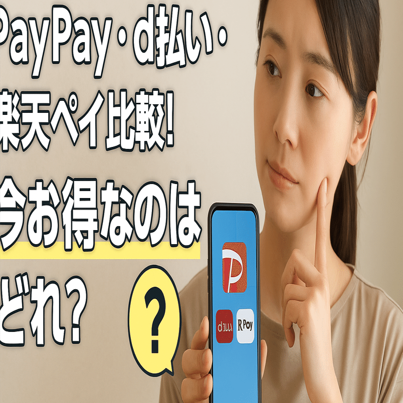 PayPay・d払い・楽天ペイ比較！今お得なのはどれ？｜workAI