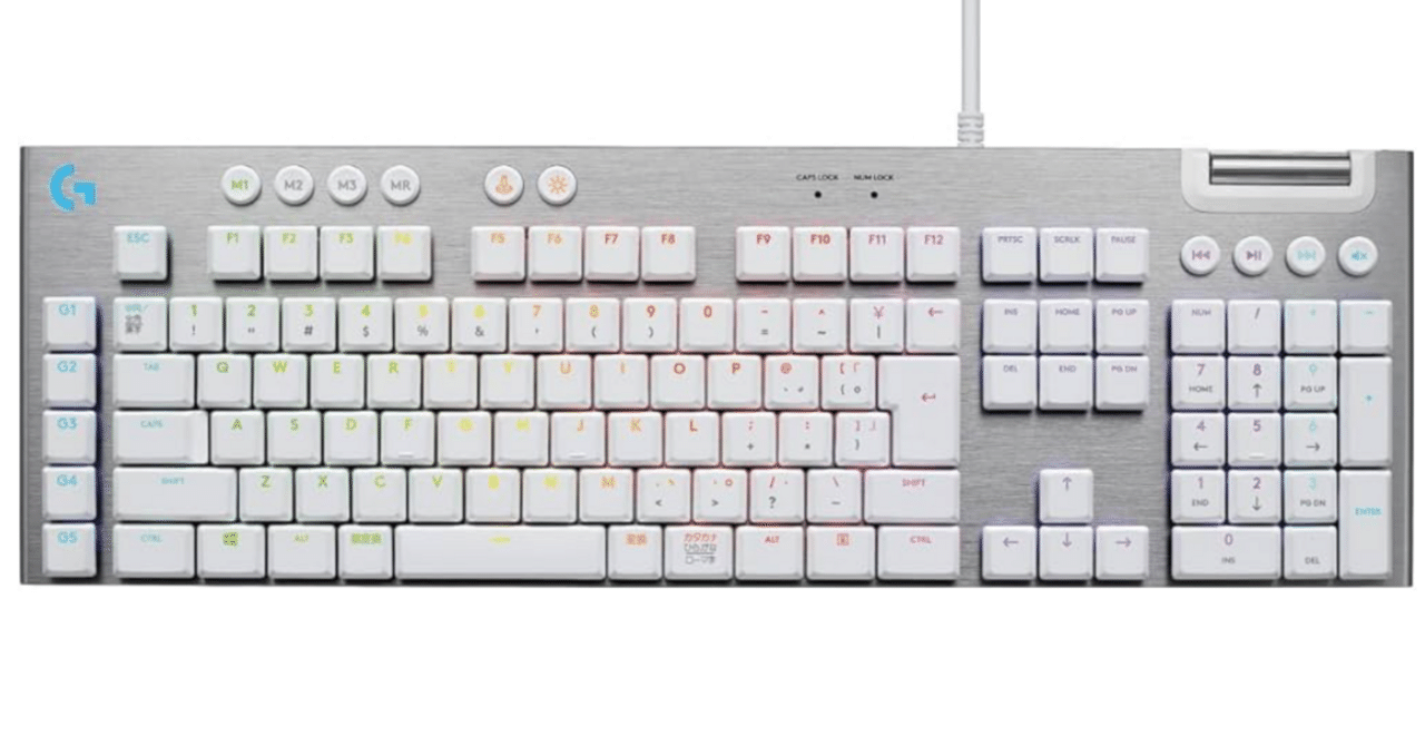 美しさと打鍵感の融合】Logicool G813-TCWH｜タクタイル茶軸搭載