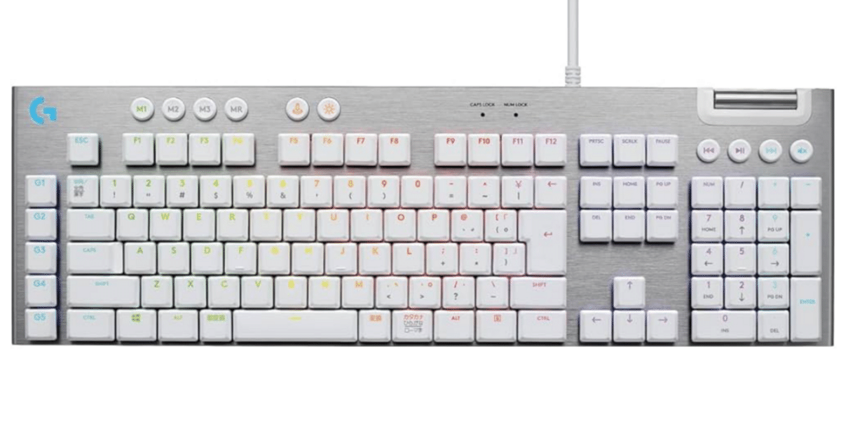 美しさと打鍵感の融合】Logicool G813-TCWH｜タクタイル茶軸搭載