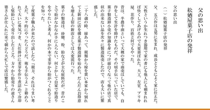 Blog 祖母の手記 写し 父の思い出 松廼屋菓子店の発祥 Matsunoya Note