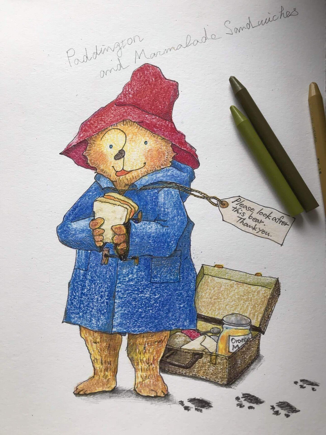 くまのパディントンのマーマレードサンドウィッチ｜釣妻食堂
