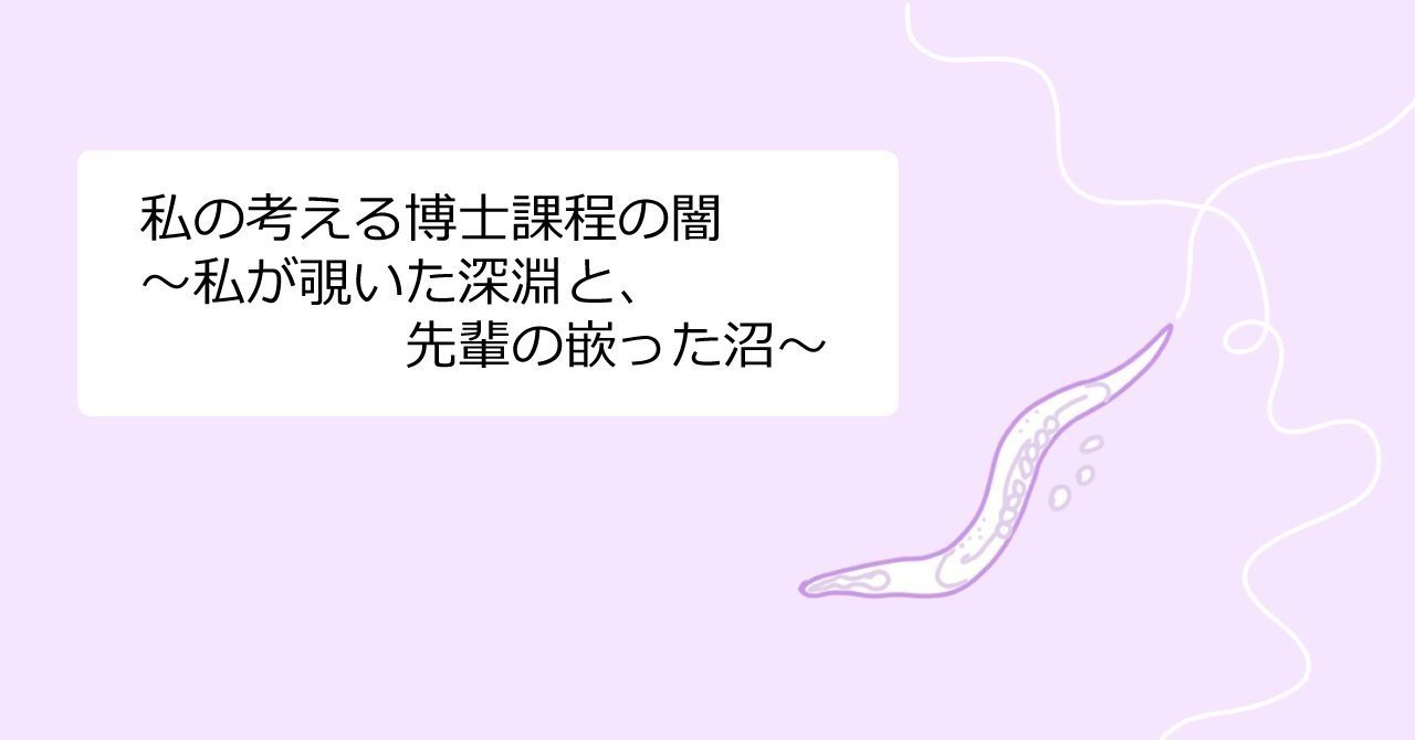 私の考える博士課程の闇 ～私が覗いた深淵と、先輩の嵌った沼～｜黒都茶々（Kuro_And_Chacha）｜Note