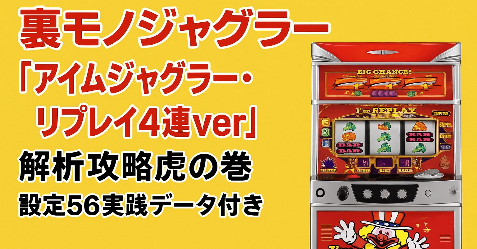 裏モノジャグラー攻略】『アイムジャグラー・リプレイ4連ver』完全解析