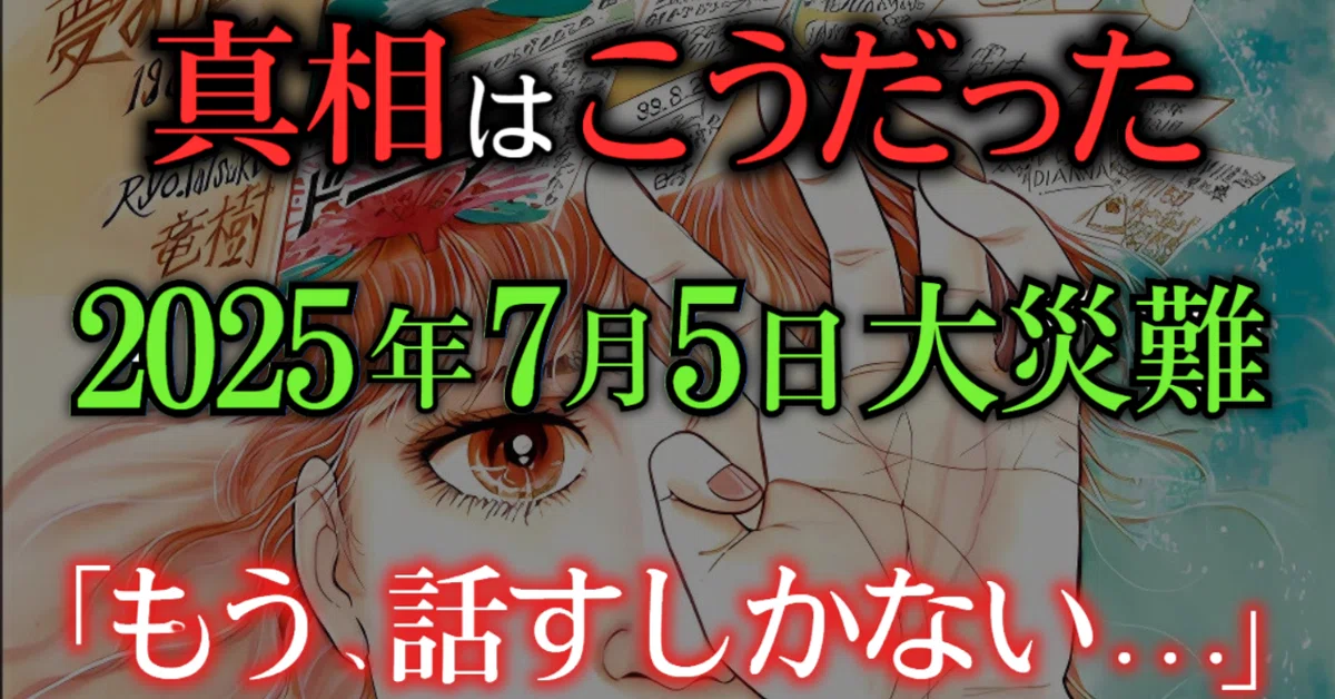 7月5日 何が起こる 】東日本大震災を12年前に予言した漫画家が明かす「2025年7月の真実」とは？【 都市伝説 予言 たつき諒 ...
