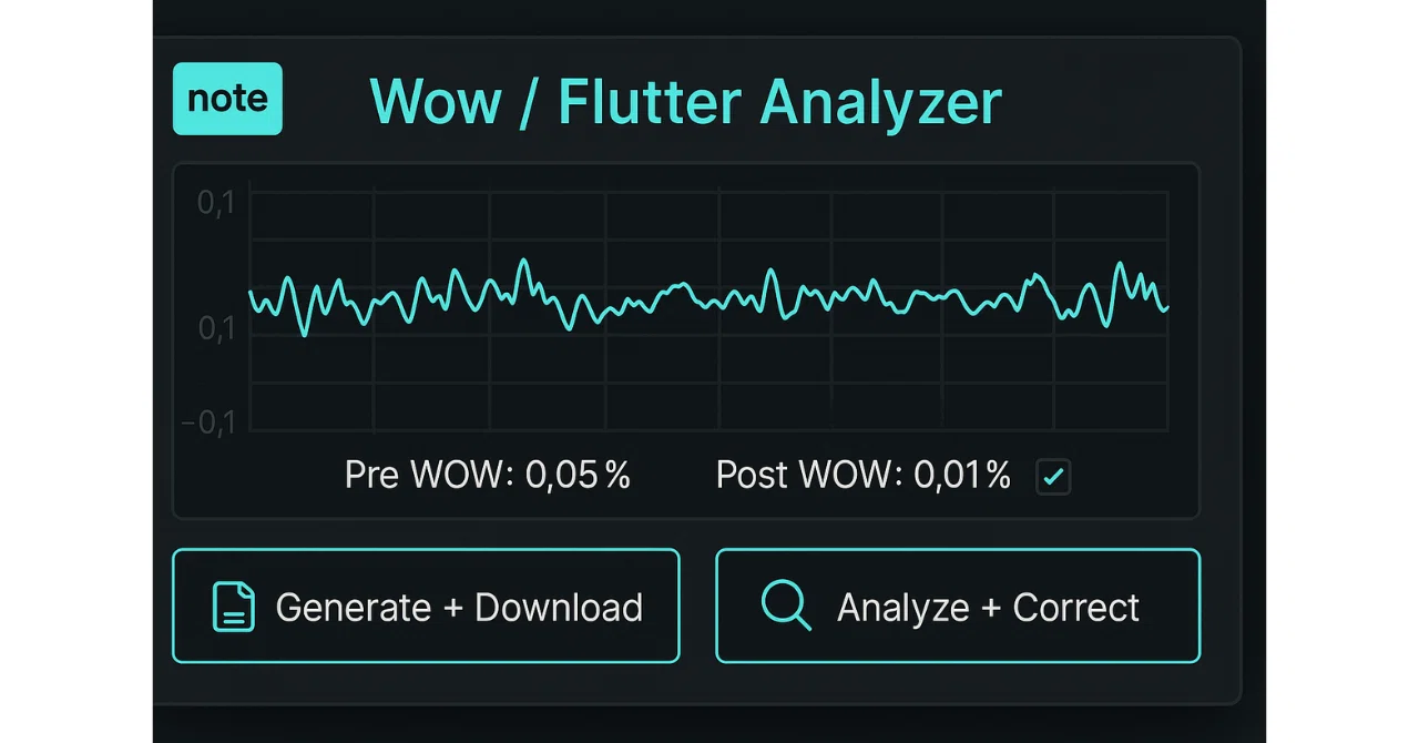 WOW/Flutter補正ソフト開発中-Rev.1｜PERFECTION developer's daily life