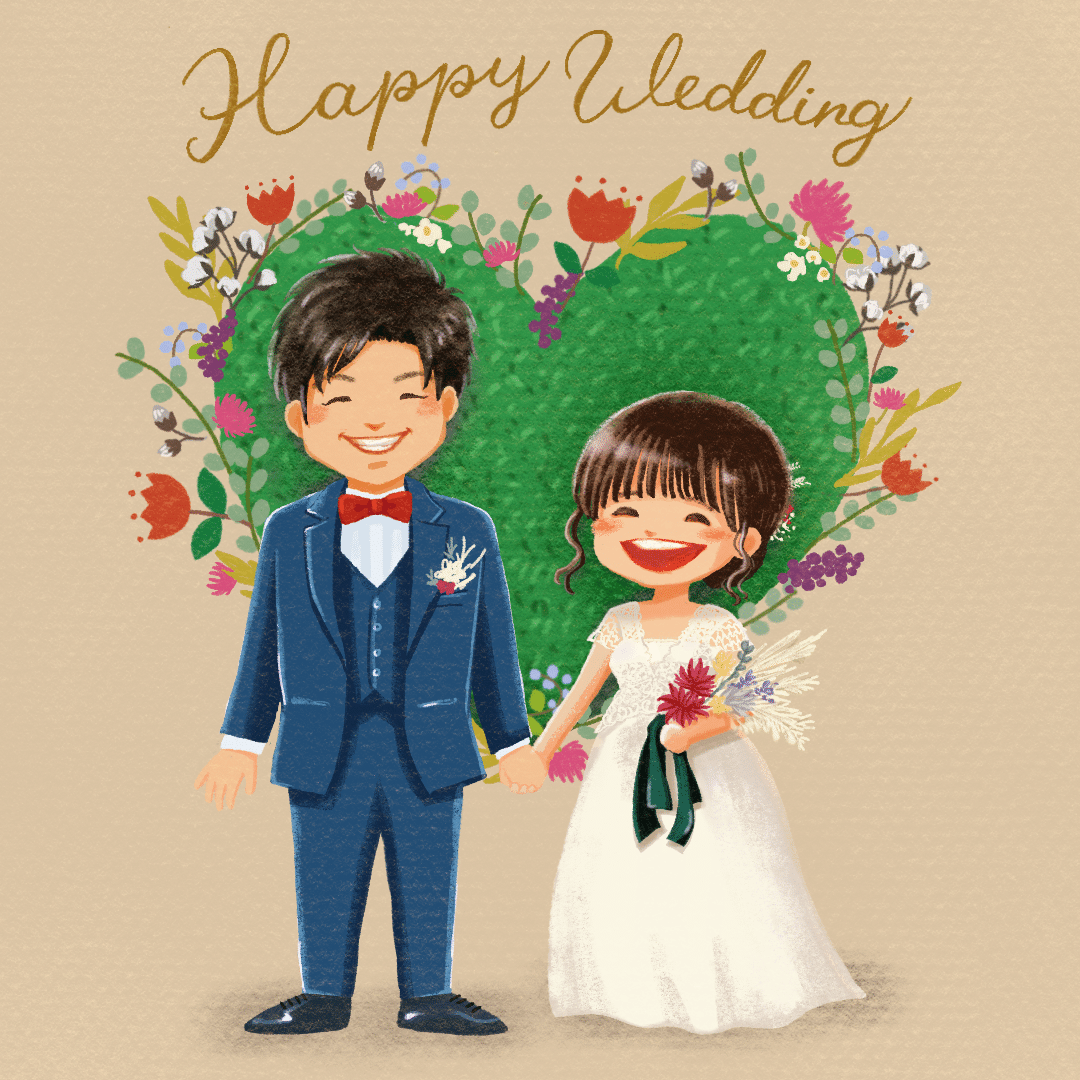 結婚式記念イラスト Ipad Procreateの制作過程公開 さとえり Note