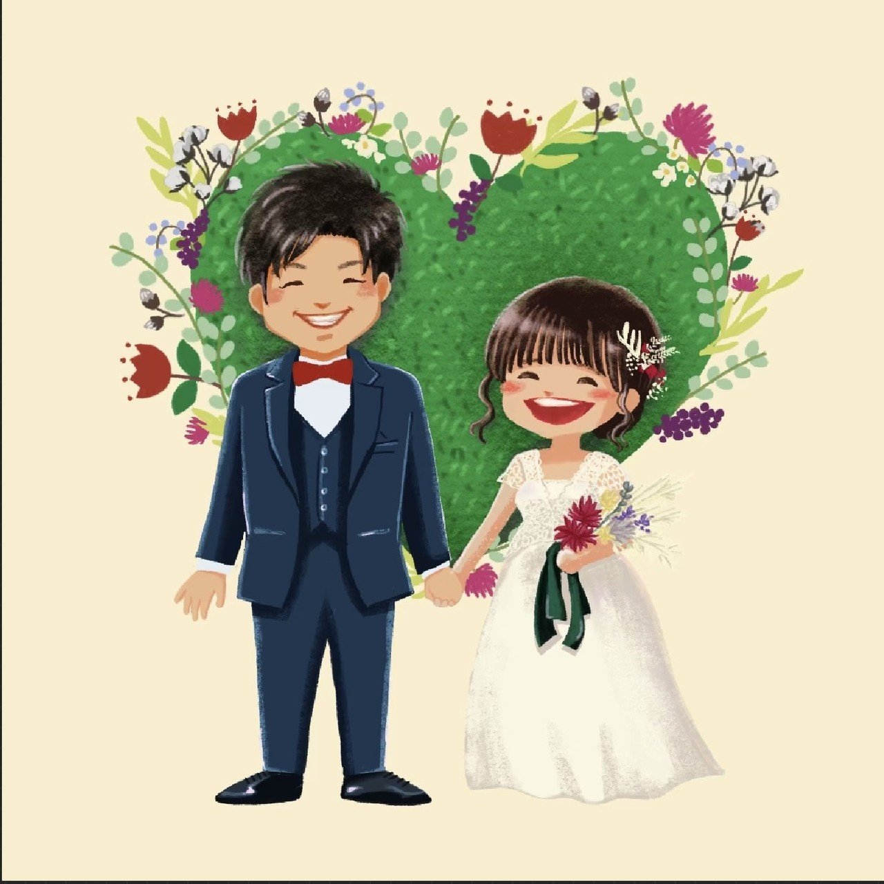 結婚式記念イラスト Ipad Procreateの制作過程公開 さとえり Note 結婚式記念イラスト Ipad Procreateの制作過程公開 さとえり Note