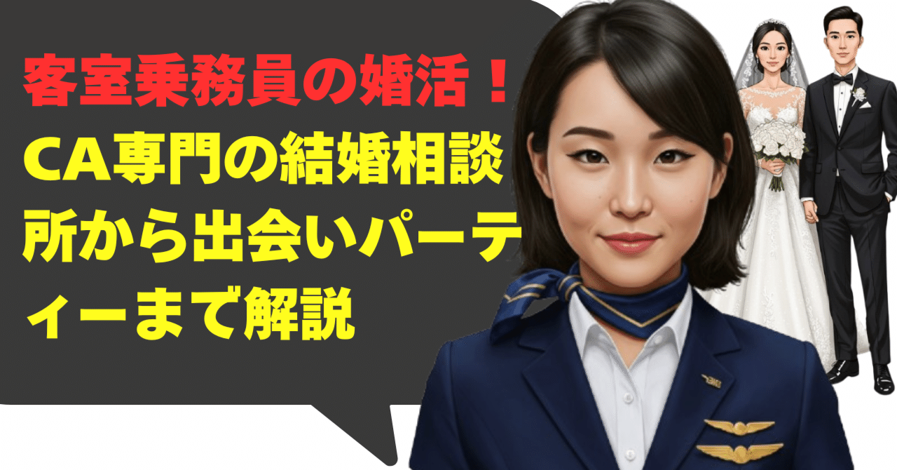 客室乗務員の婚活！CA専門の結婚相談所から出会いパーティーまで解説｜Happy Cat＠幸せ案内ニャン, image size:1280x670