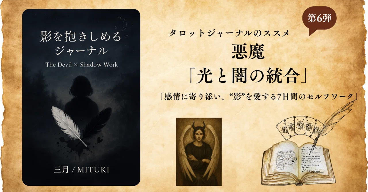 ＜悪魔＞影を抱きしめるタロット・ジャーナル｜MITUKI