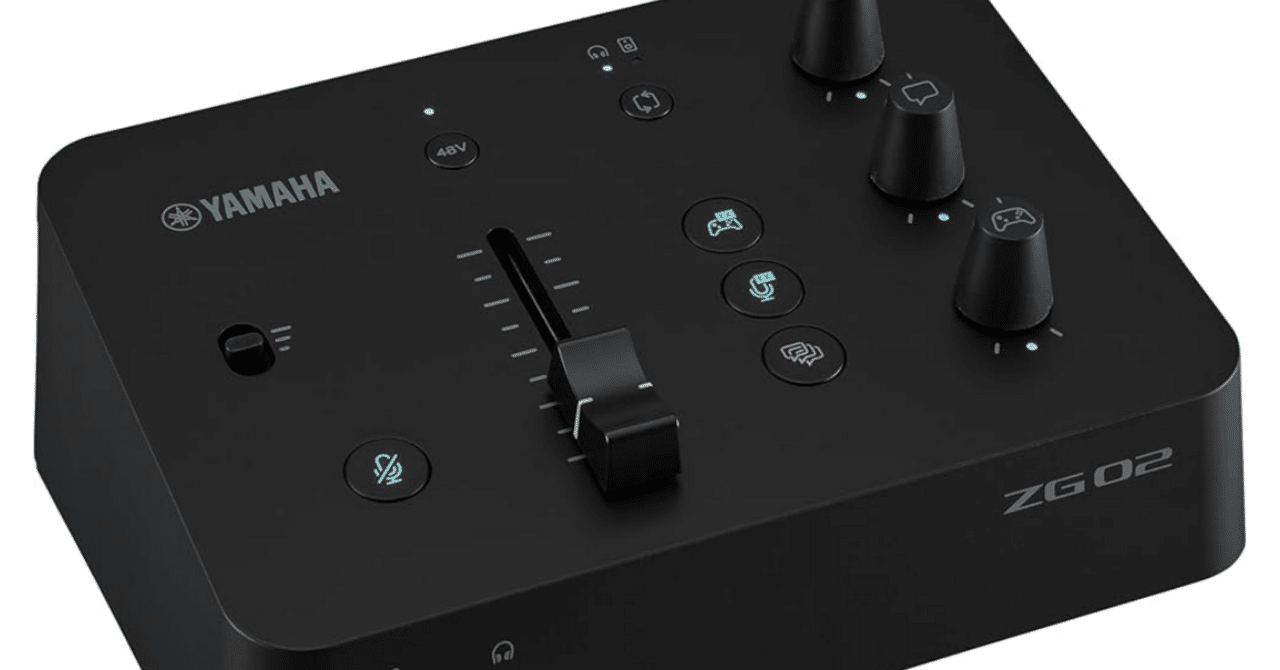 YAMAHA ZG02 音声インターフェース Yamaha ZG02 Gaming Mixer - Black | Sweetwater