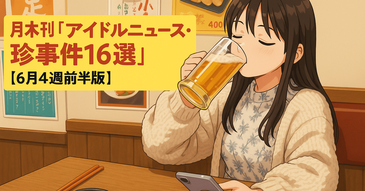 一番の アイドルニュース・珍事件16選』【6月4週前半版】#Mooove! 石原 アイドル