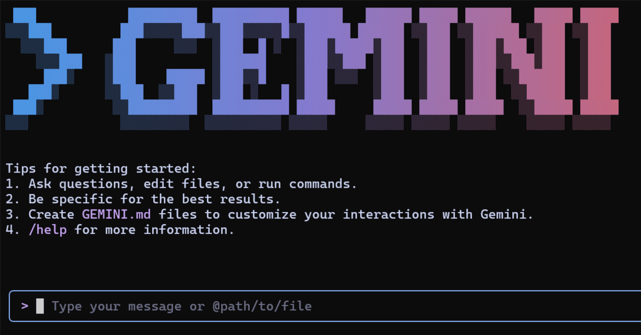 Gemini CLIの導入が簡単すぎた件｜青猫