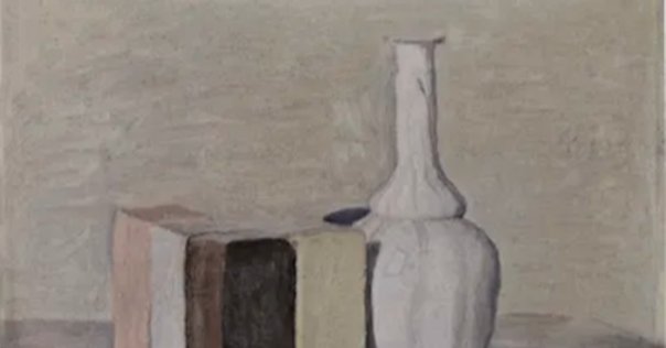 絵画　油絵　ジョルジョモランディ　『並べられたガラス』 絵画油絵ジョルジョモランディ『並べられたガラス』