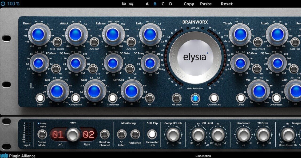 週刊プラグインレビュー」Brainworx / elysia alpha compressor V2