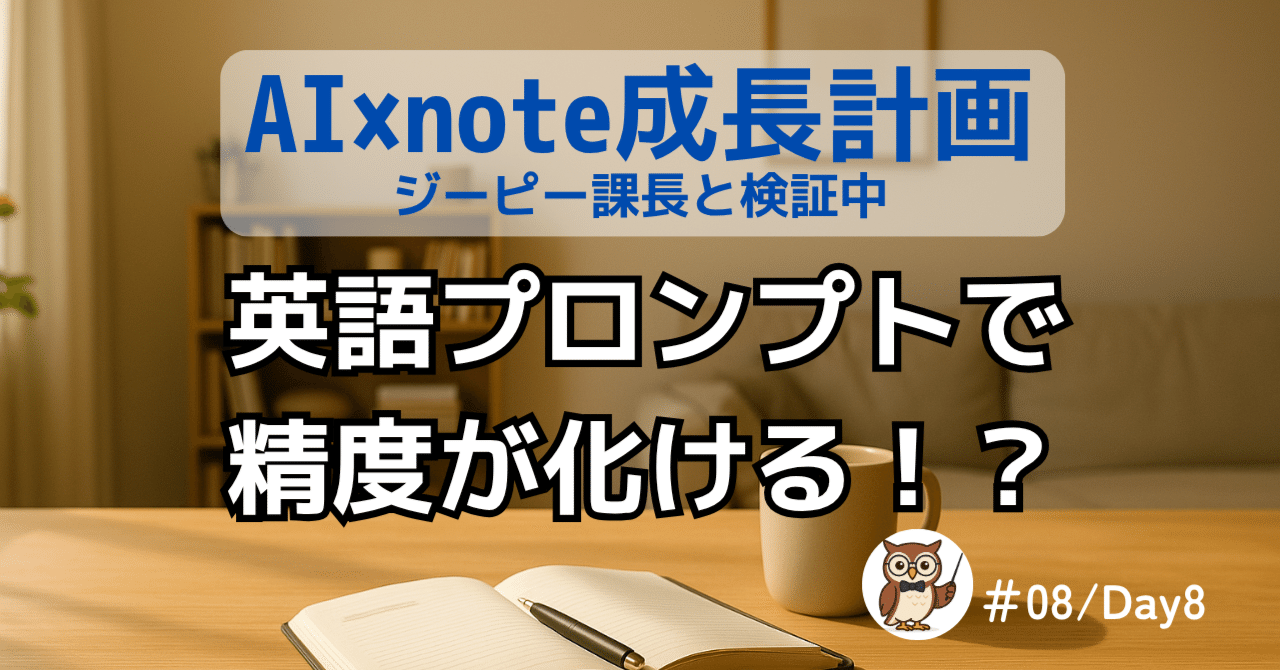 日本語と英語のプロンプト併用による精度向上方法