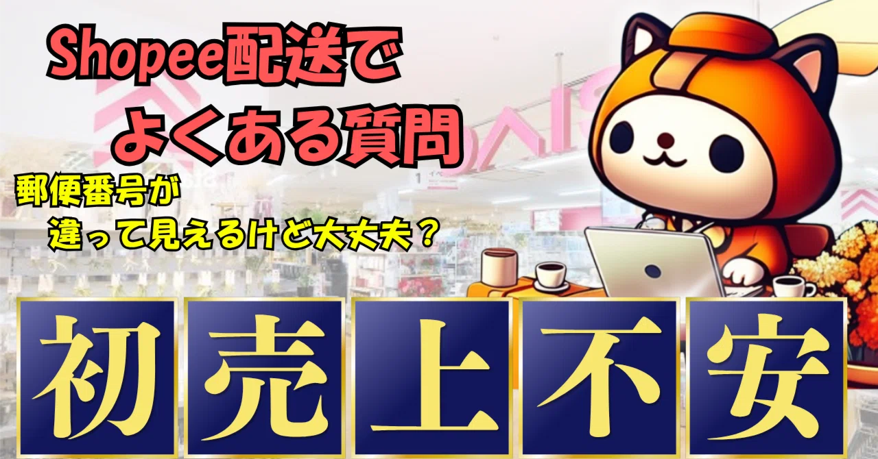 Shopee配送でよくある質問：郵便番号が違って見えるけど大丈夫