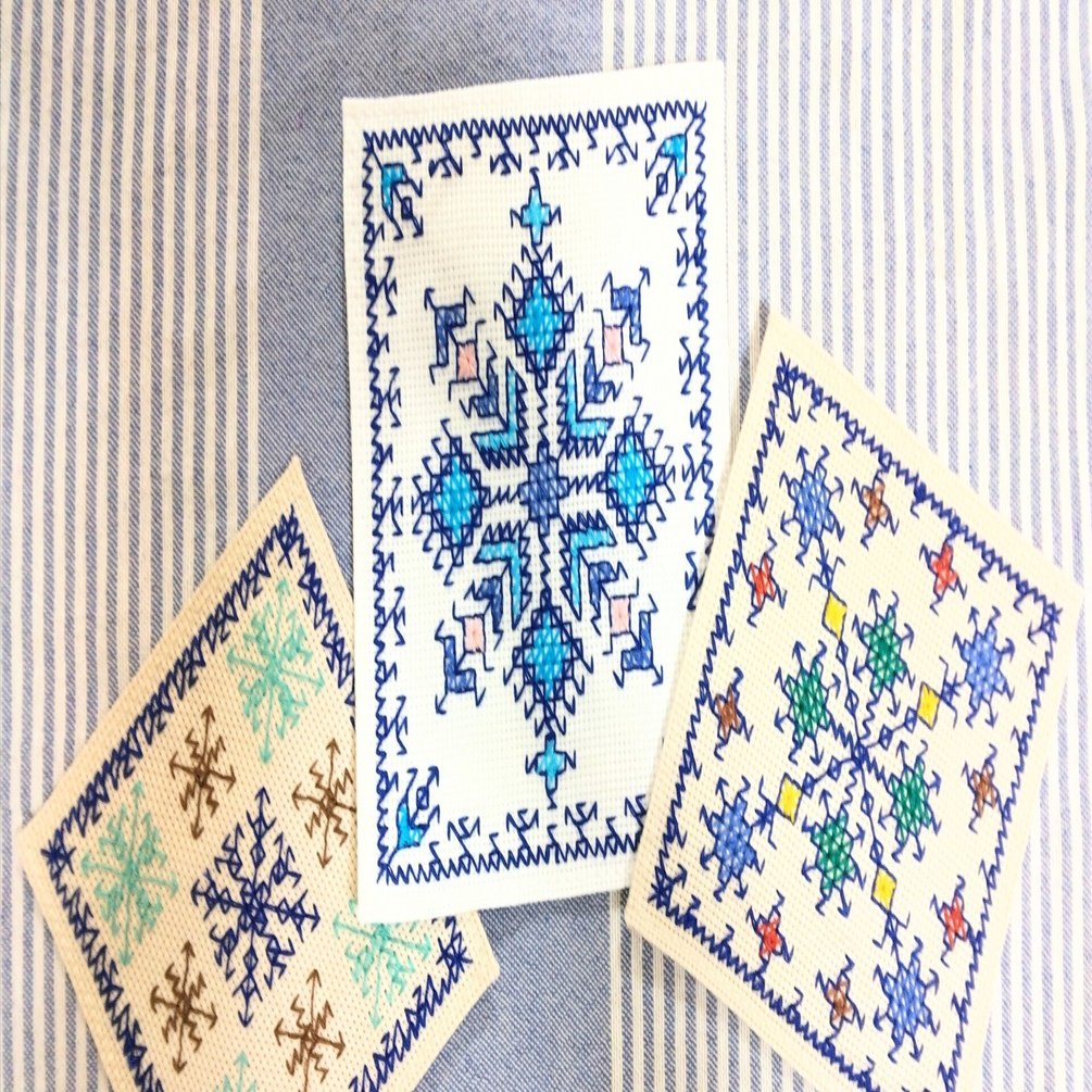 フェズ刺繍できた！ どうやって両面同じに？｜owarimao