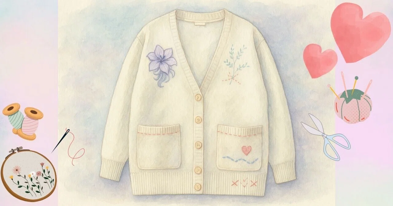 お気に入りを捨てたくないから─刺繍アップリケで簡単リメイク｜いさな