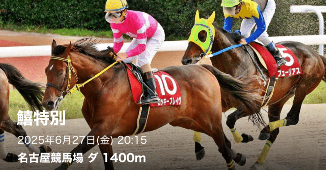 6.27 名古屋11r 鱚特別【SSS+】｜複勝男