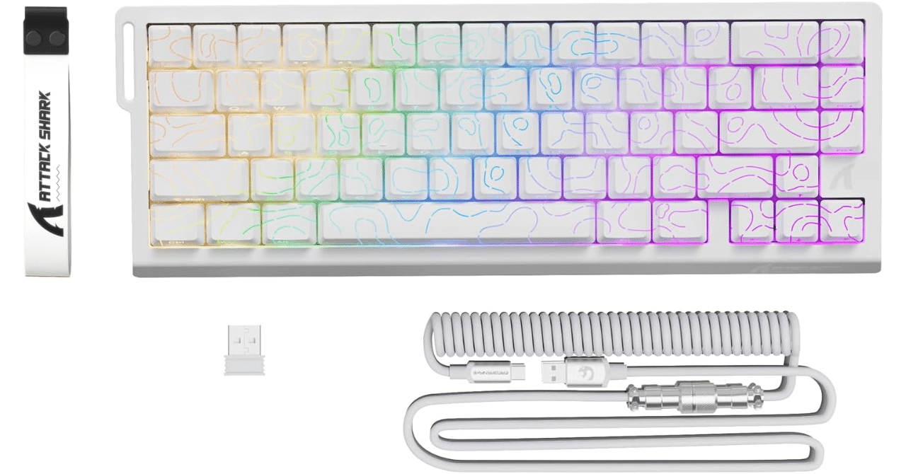 ATTACK SHARK X68PRO HE 白 60%ゲーミングキーボード｜GetGadgetGot