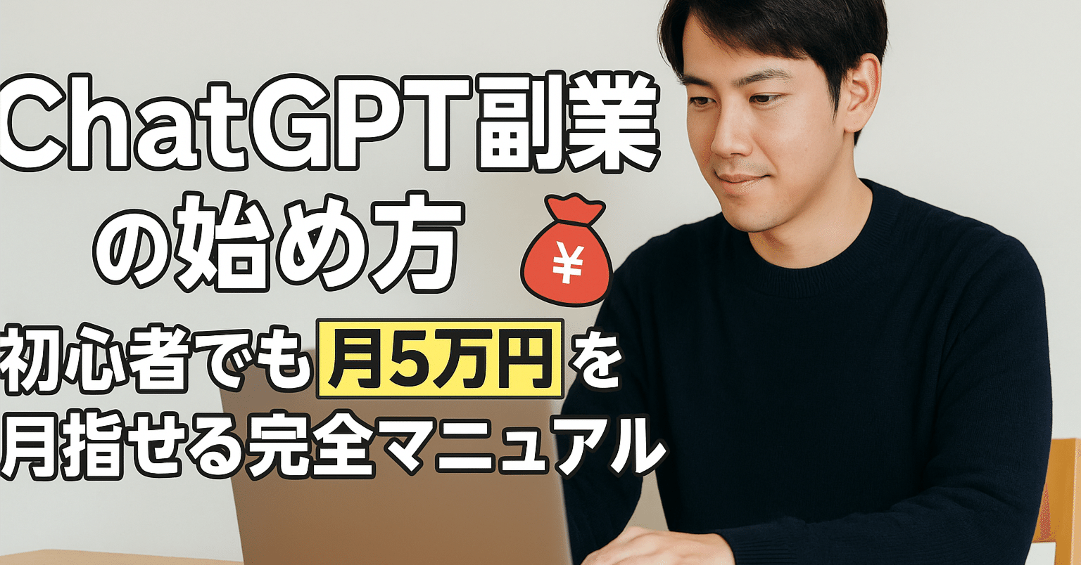 ChatGPT副業の始め方｜初心者でも月5万円を目指せる完全マニュアル