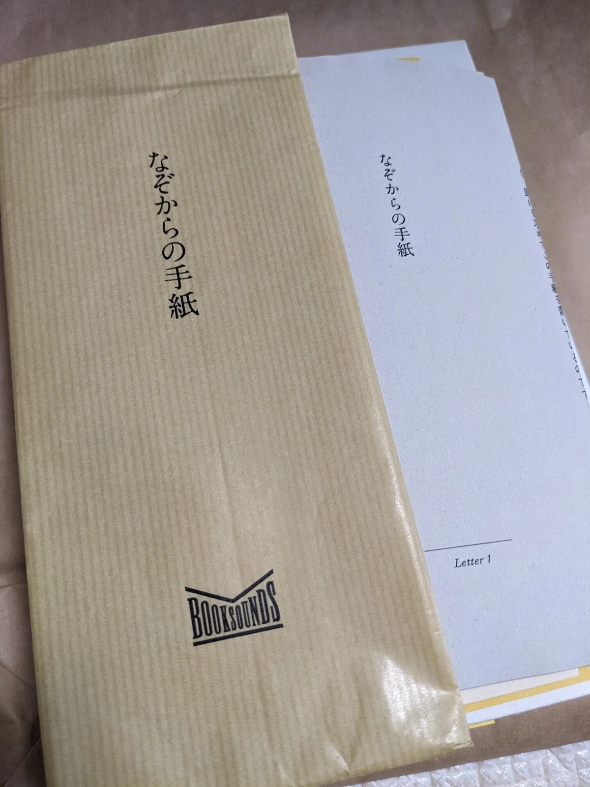 『なぞからの手紙』BOOKSOUNDS 4枚の便箋からなる手紙。語り切られな…|ナガゴマフカミキリ