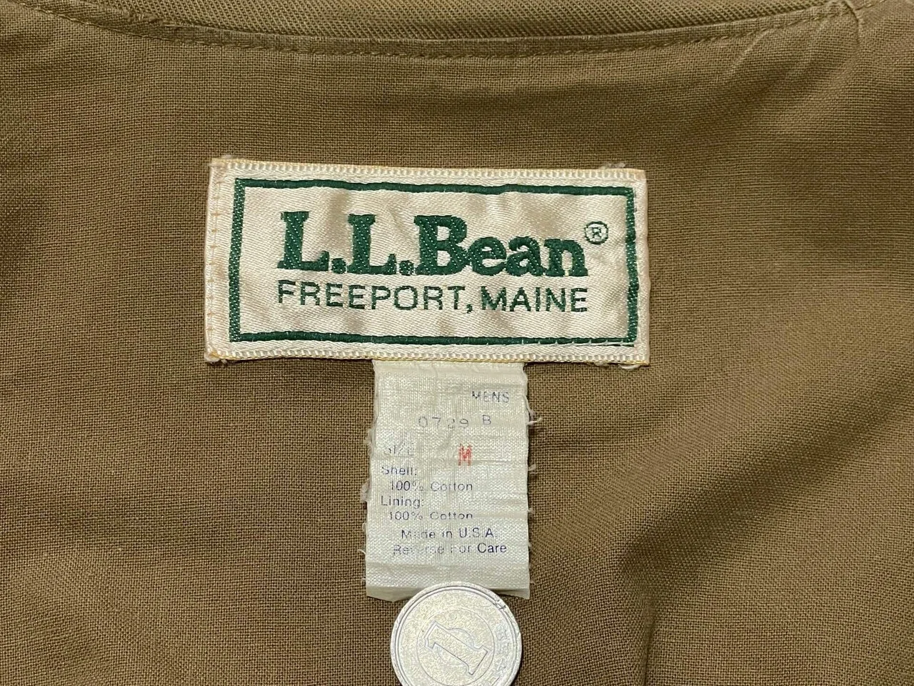 80s〜 LLBEANカバーオール USA製 FREEPORT MAINEタグ Bean freeport maine llbean タグ llbean タグ L L BEAN エルエル