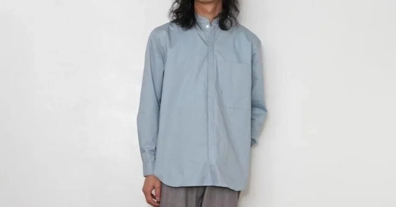 トップス seya. HAND STITCH A SHIRT Blue grey 水辺にも街にも似合う、夏のクルタ。【2025 S/S】【seya. / セヤ】HAND