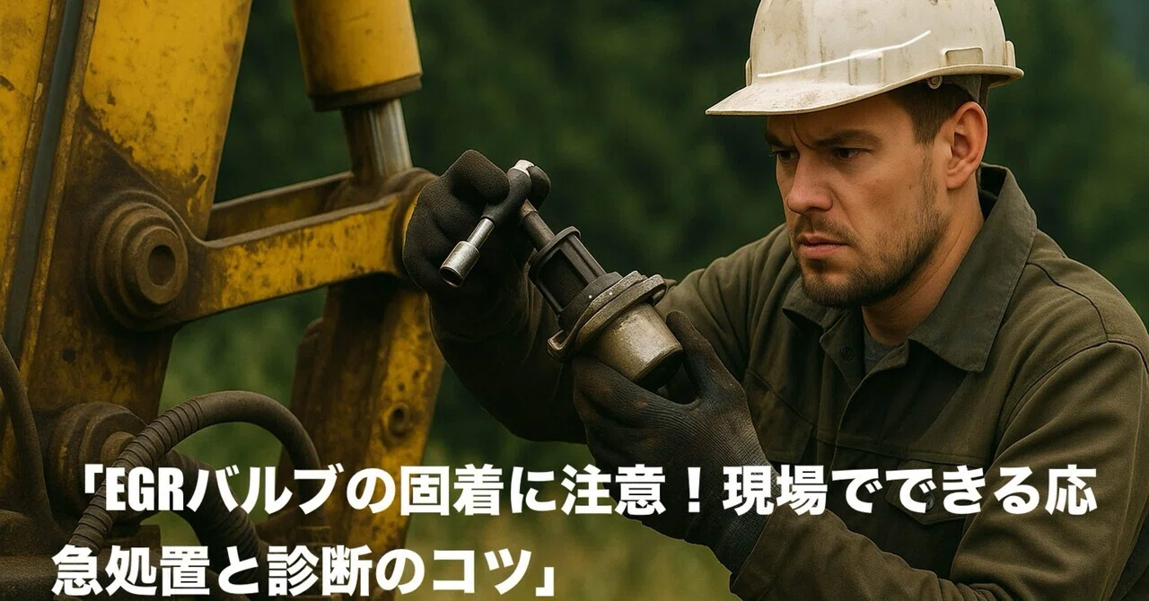 「EGRバルブの固着に注意！現場でできる応急処置と診断のコツ」｜重機の修理屋さん