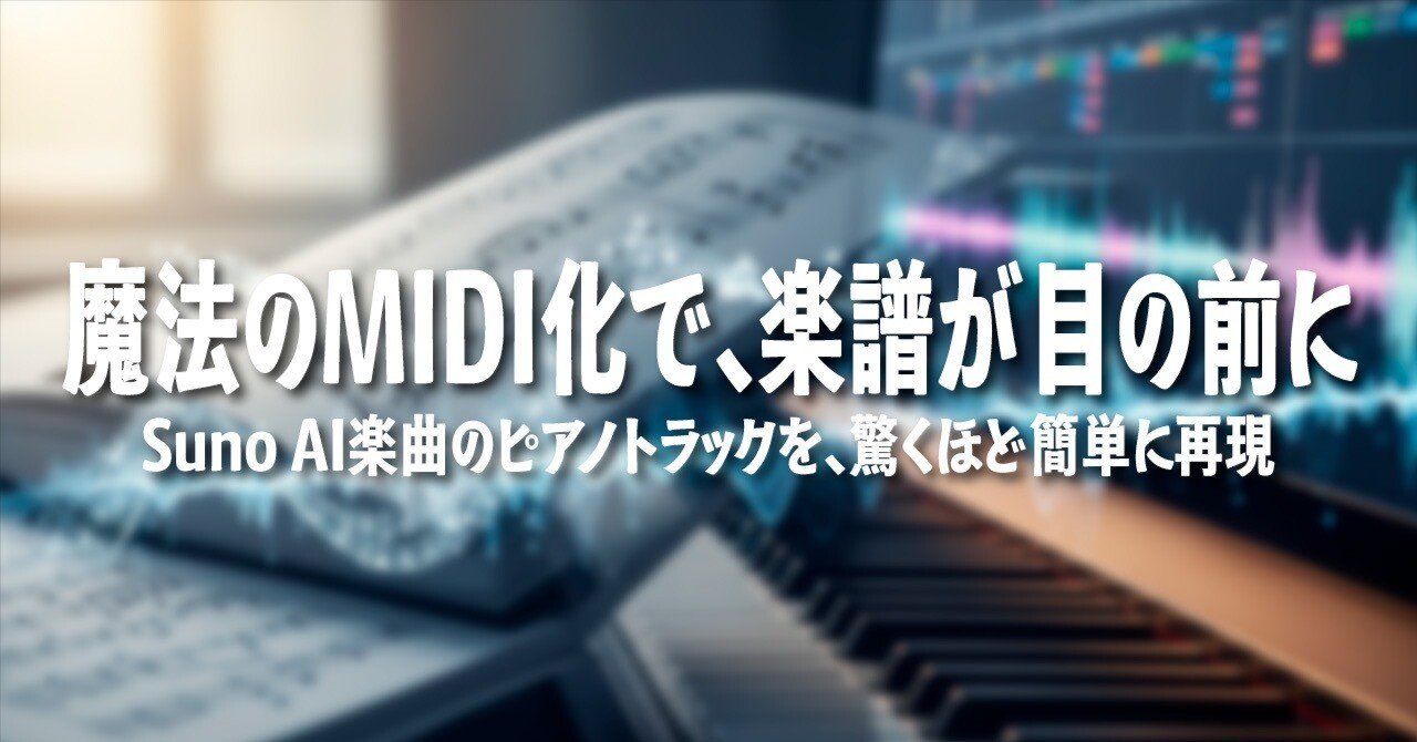 Suno AIで作った曲を耳コピして楽譜を作るまで！｜ChadaStar