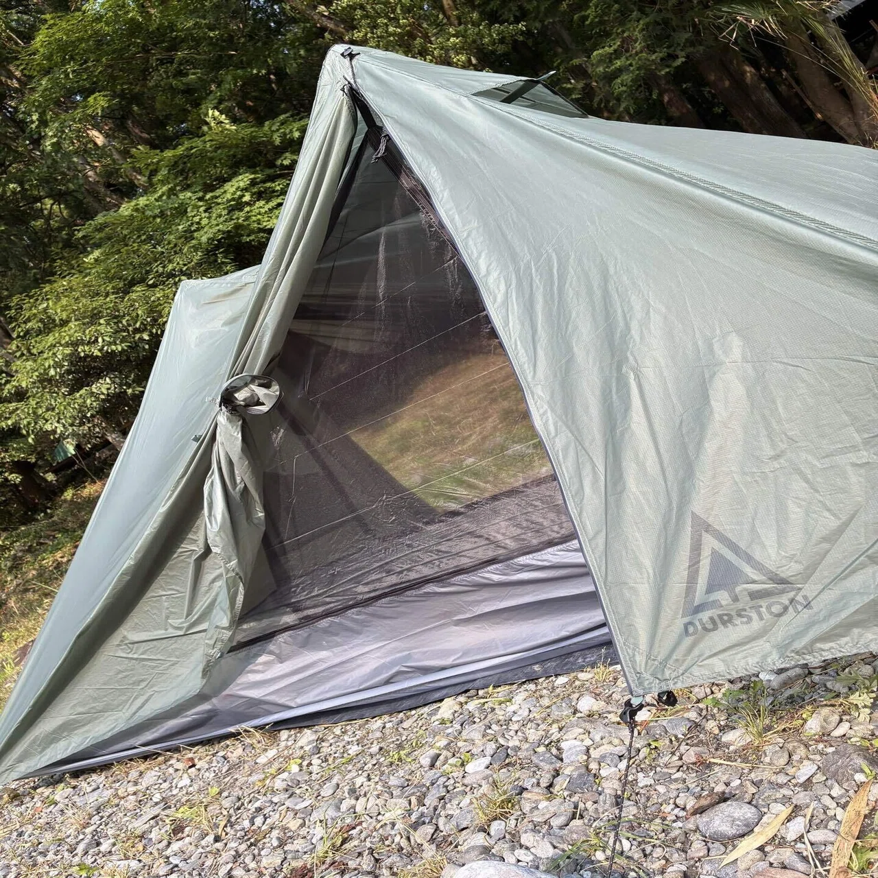 ソロキャンプ Durston Gear X-Mid 1 初張り【奥多摩 川井キャンプ場 