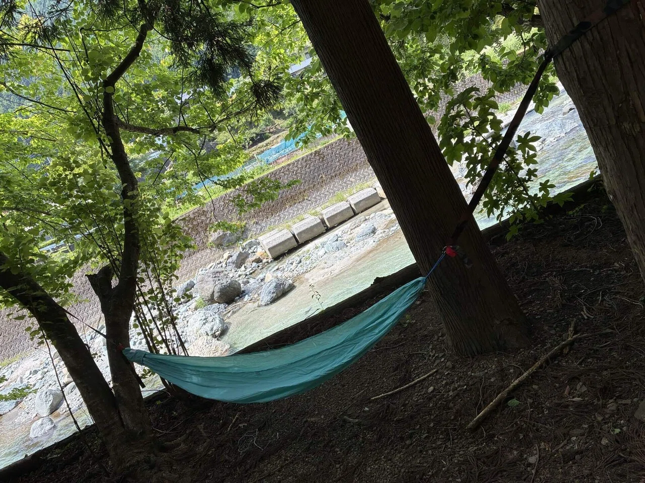 ソロキャンプ ハンモックとSummer quilt 【Woodsman Campground