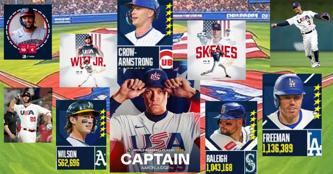 2026 WBC アメリカ　アクリルスタンド　スキーンズ　ウィットjr WBCアメリカ代表2026メンバーが歴史的すぎる件「ジャッジ、スキーンズ